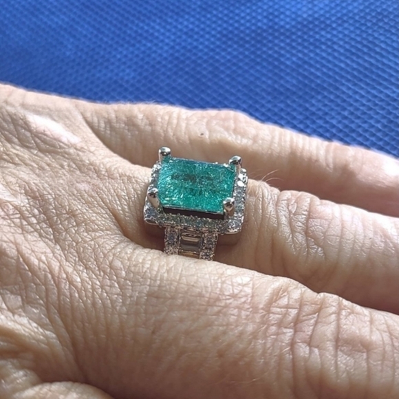 Aquamarine Topaz Women Ring - Picture 6 of 7